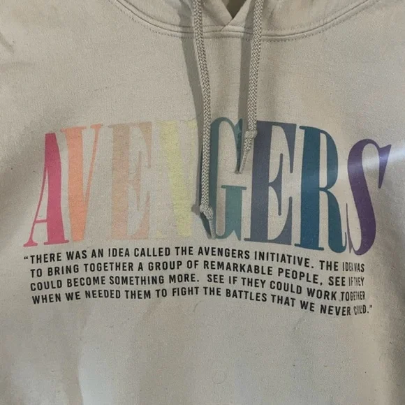 Marvel Avengers Endgame Cream Pastel Graphic Hoodie - Picture 2 of 4